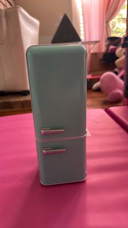 Retro Mini Refrigerator Tin Box