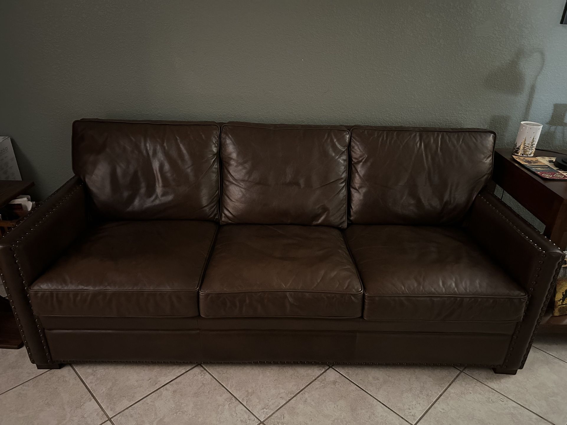Leather Sofa - XLNT Condition