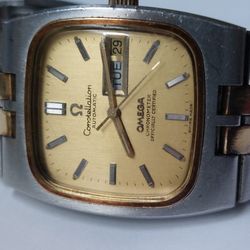Omega Constellation Automatic Watch Vintage 2 Tone Gold & Stainless Steel 