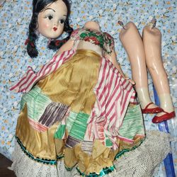 Vintage Antique Very Old Doll Parts Mexico Mexican