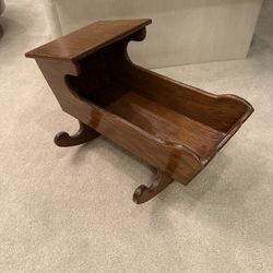 Vintage Wooden Doll Cradle