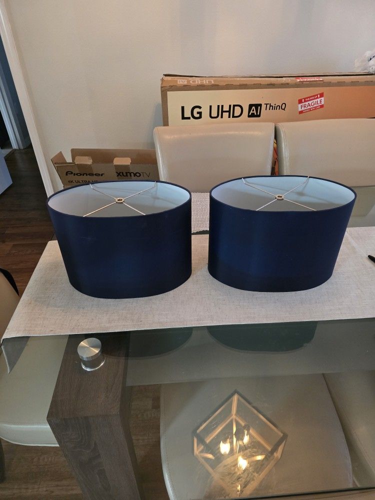 Blue Lampshades