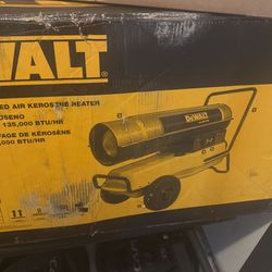 135,000 BTU Yellow Forced Air Kerosene Outdoor Space Heater with Multi-Fuel Compatibility