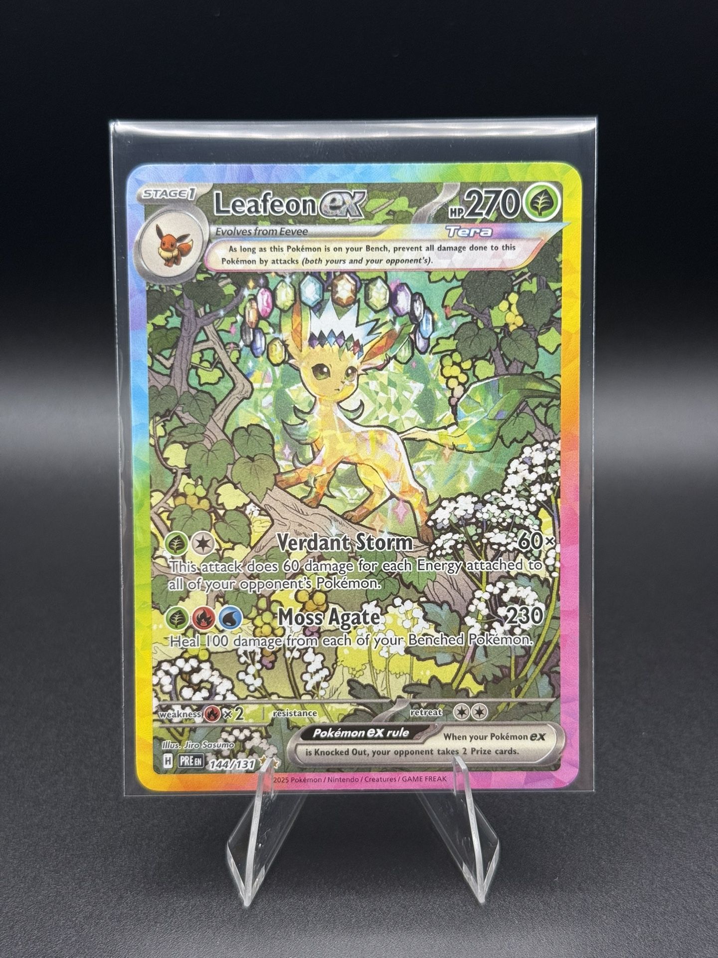 LEAFEON EX 144/131 2025 POKEMON PRISMATIC EVOLUTIONS SPECIAL ILLUSTRATION RARE SIR