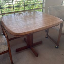 Wood Table And 4 Chair