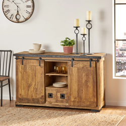 Noble House / GDF Studio Phoebe Industrial Mango Wood Sideboard