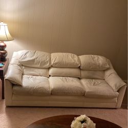 White Leather Couch