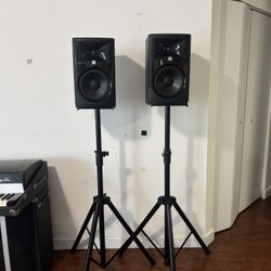 JBL 308P MkII Studio Monitors (Pair) – Great Condition + Stands & Cables Included!