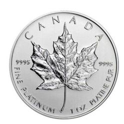 Frosty 1oz Platinum Canadian Maple Leafs