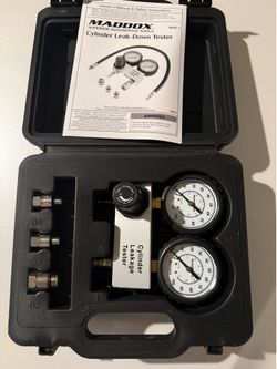 Engine cylinder compression/leak down tester