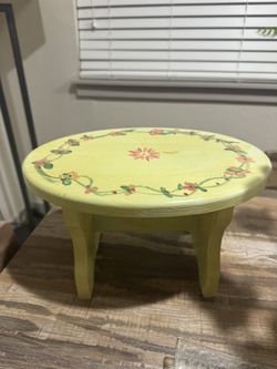 Cute wooden painted stool