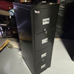 FireKing Locking, Fireproof File Cabinet, Black, Like New