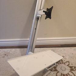 Monitor and Keyboard Wall Mount For 17" to 32" Display with Height Adjustable Standing Keyboard Tray