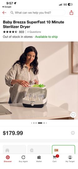 Baby Brezza SuperFast Sterilizer Dryer