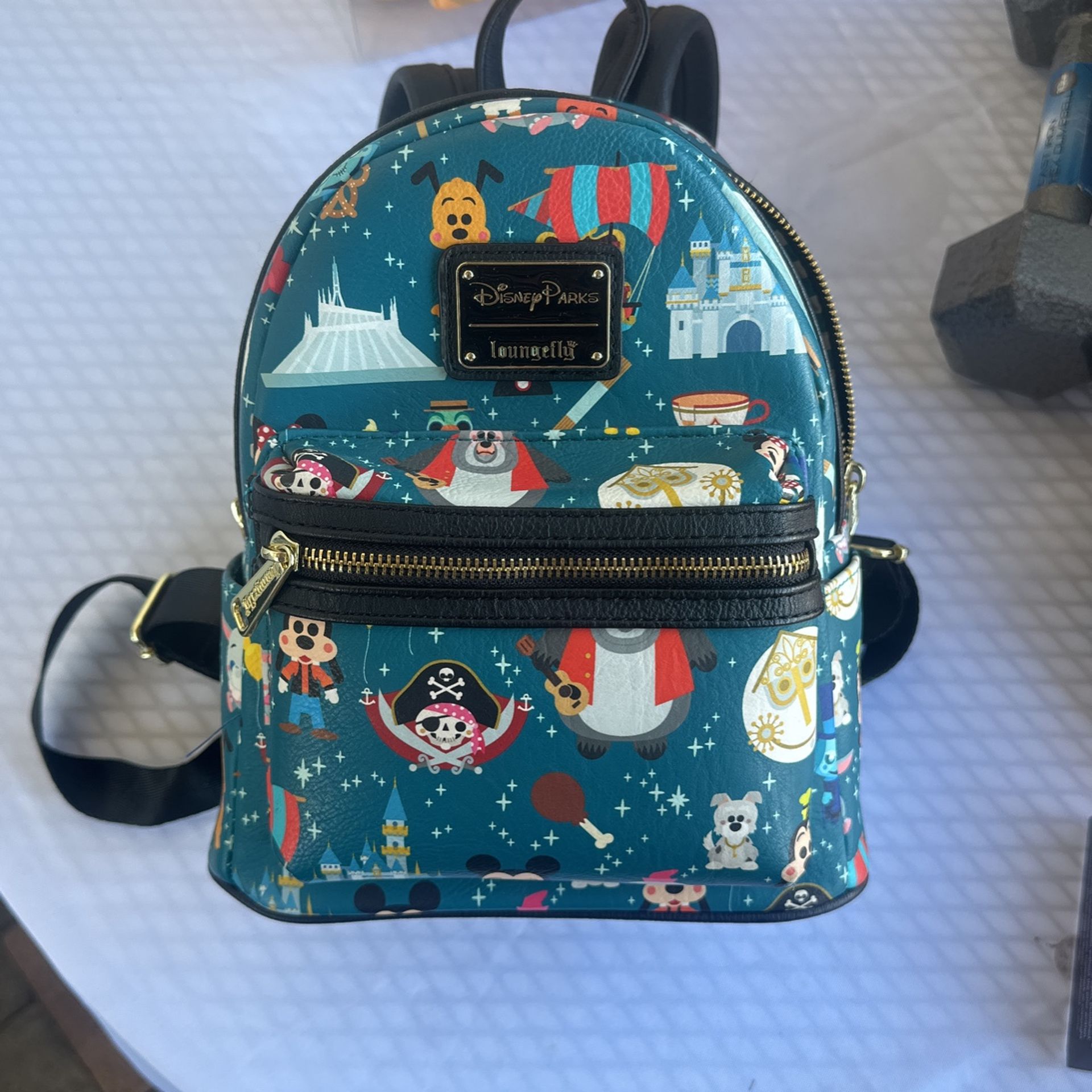 Disneyland Disney Parks Loungefly Leather Backpack 