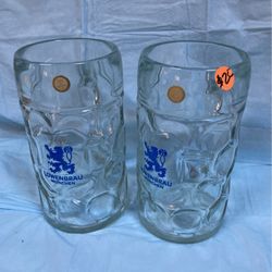 Made in Austria Lowenbrau huge beer mugs beer mugs