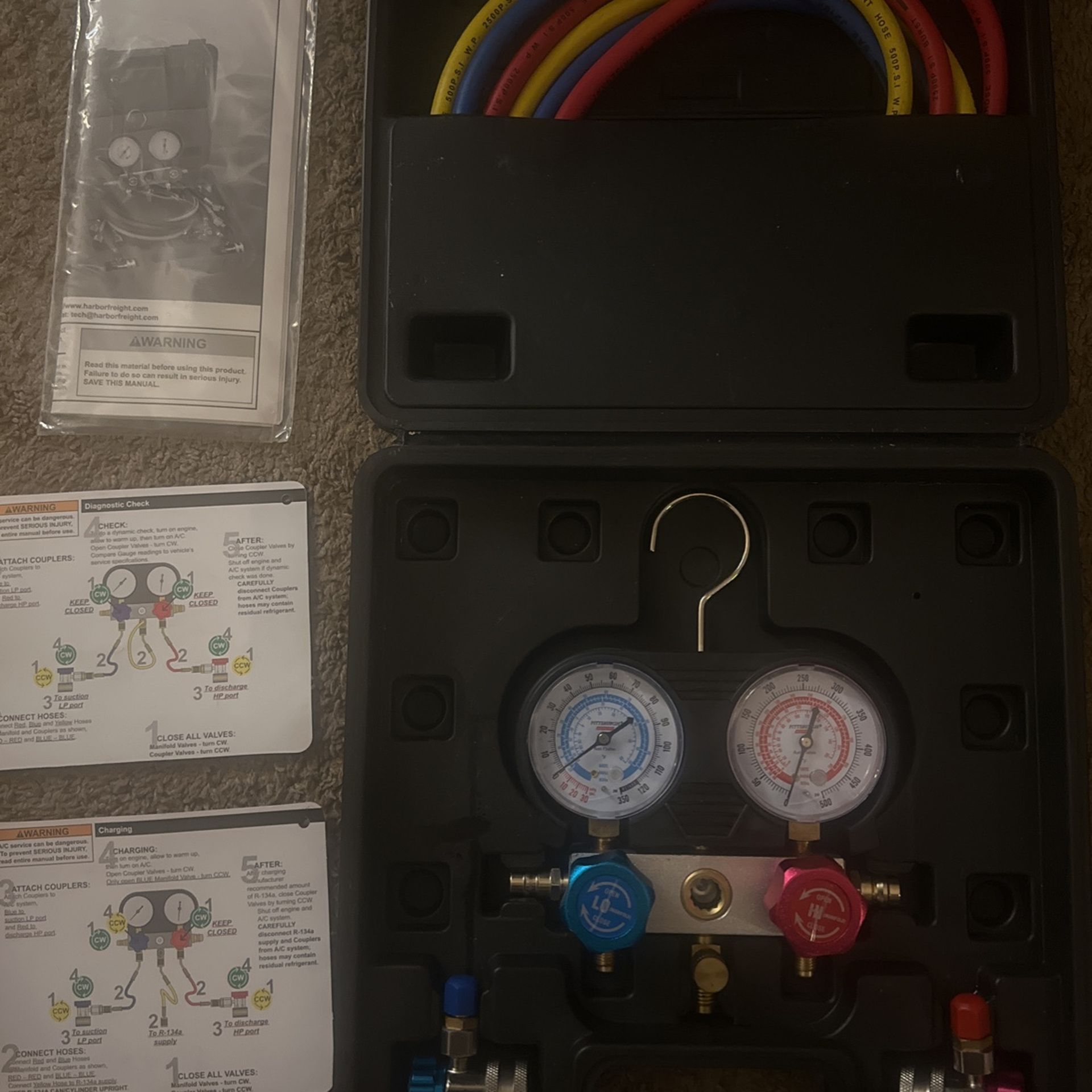 Pittsburgh A/C Manifold Gauge Set (Open Box) for Sale in Mesa, AZ OfferUp