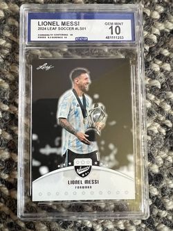 Lionel Messi 2024 Leaf Soccer #LS01 CCG Gem Mint 10