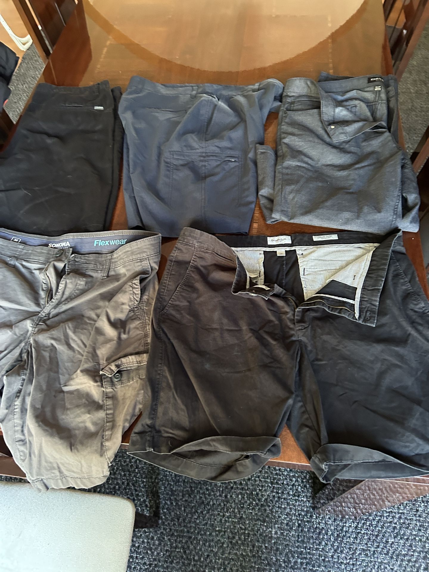 Panama, Jack, Goodfellow, and Kenneth Cole lot of five pairs of men’s shorts 36 to 38 waist