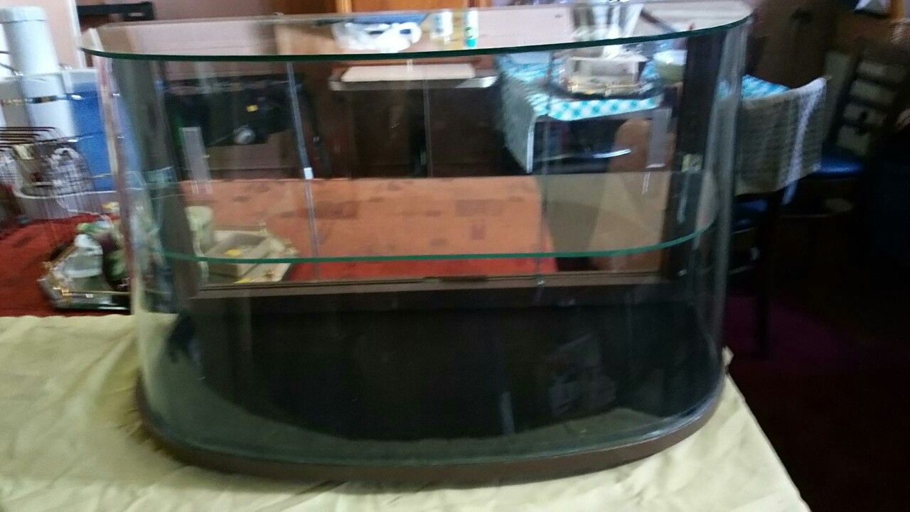 Glass antique display case