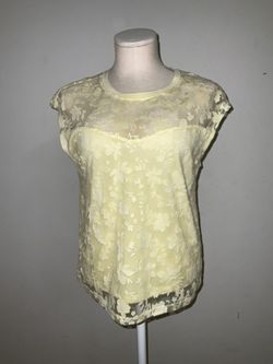 Laundry by Shelli Segal Short-sleeve Burnout Top sz XS