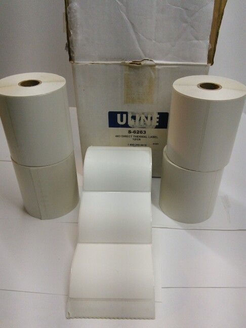 Uline S - 6263 4" X 3" Direct Thermal Labels 10 Rolls