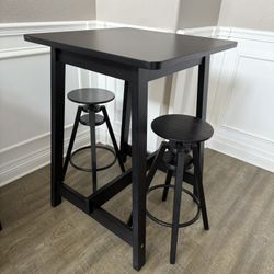 IKEA Bar Height Table and 2 Barstools