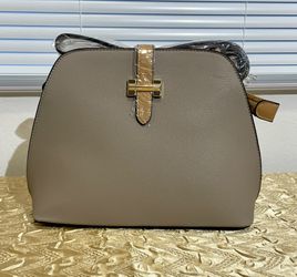 Beige Purse Round Top