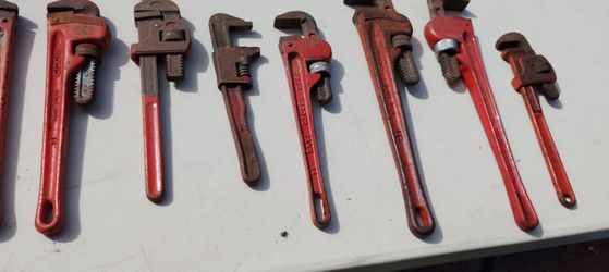 Lot of Pipe Wrenches – Ridgid and Others