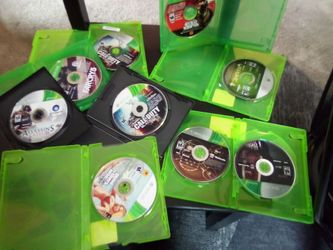 8..... Xbox games with no printed pictures on plastic case ...$10.00  cash only... thank you