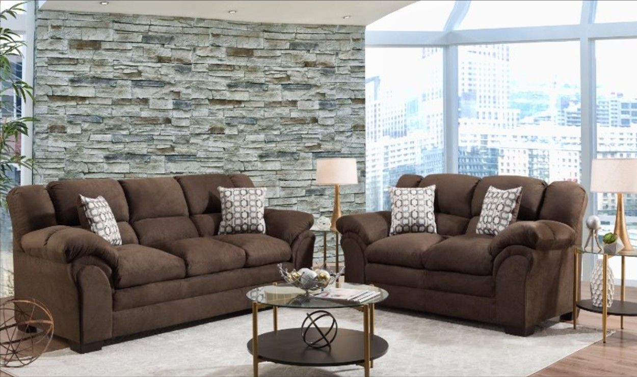 Chocolate Sofa & Loveseat