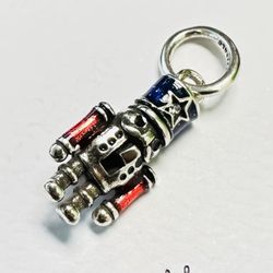 Pandora Christmas Moveable Nutcracker Dangle Charm #793583C01 + FREE Pandora Gift Box + Tag