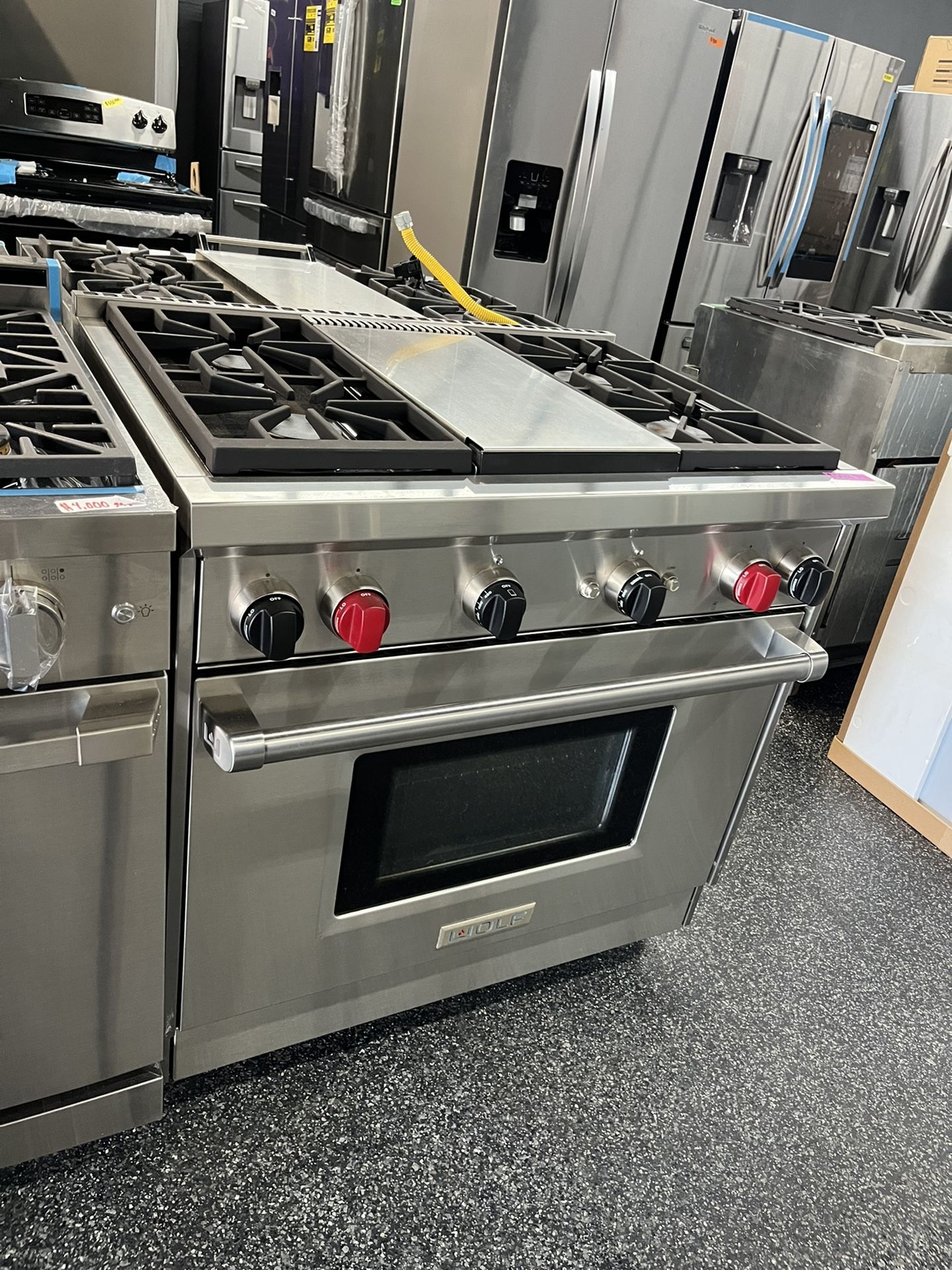 Wolf Stainless Steel 36 Inch Gas Range With Griddle