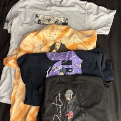 Bundle of Anime T-shirts (Naruto Shippuden,Hunter X Hunter, Bleach)