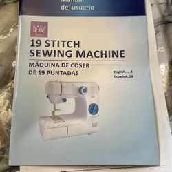 Easy Home 19 Stitch Seeing Machine New Box
