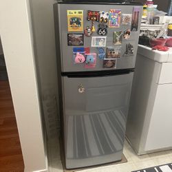 Galanz 4.6 Cu Ft Two Door Mini Fridge With Freezer Stainless Steel for Sale  in Los Angeles, CA - OfferUp