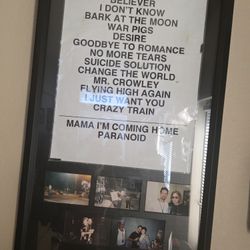OZZY  OSBOURNE SET LIST