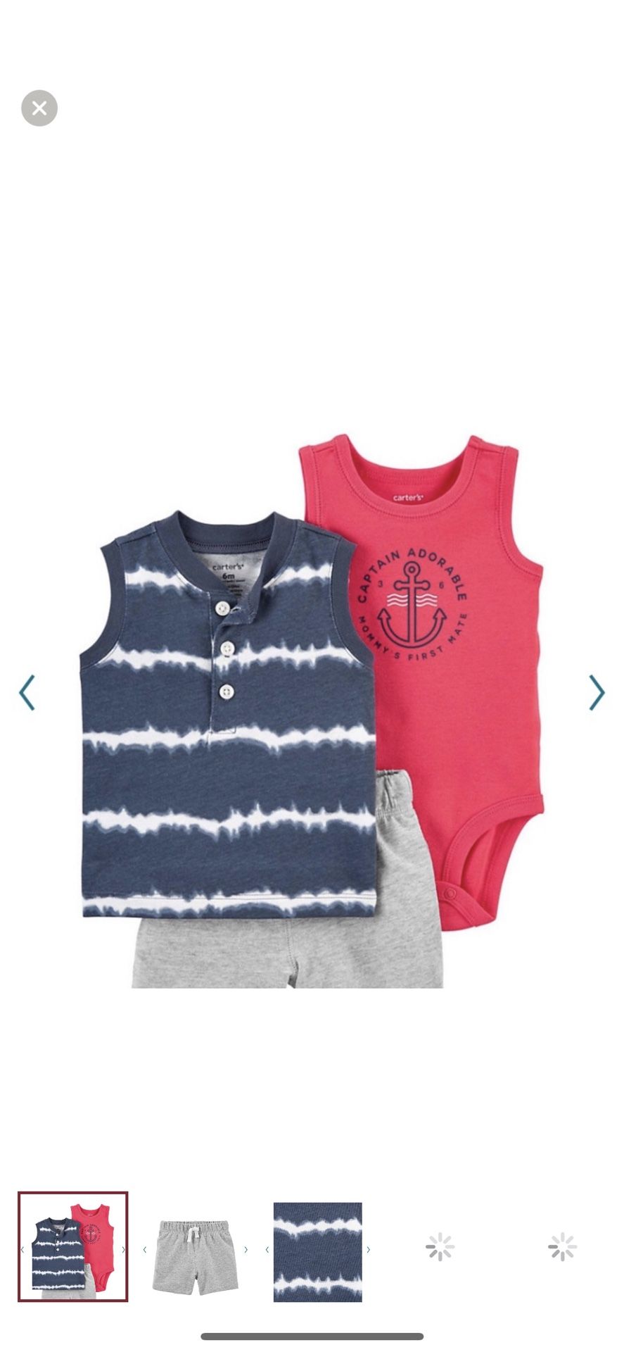 Baby Boy Carter's Tie-Dye Bodysuit, Top & Shorts Set 18m