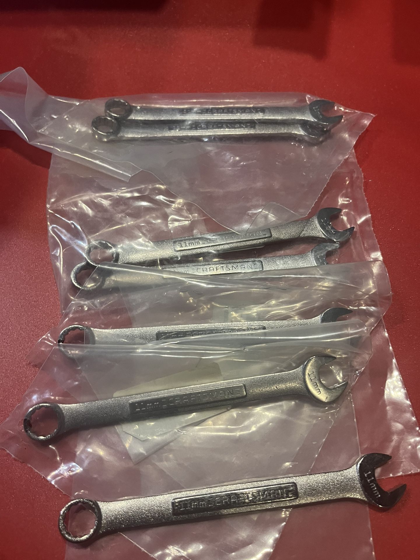 Lot of 7 New craftsman 11 MM 12 point combination wrench 9-42915