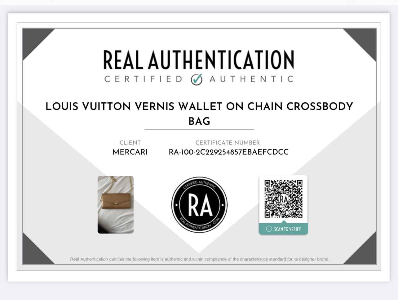 louis vuitton certificate of authenticity card