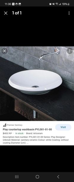 Play Lavabo Wash Basin sink Vanity countertop sink Hand Sink made in Italy NIB