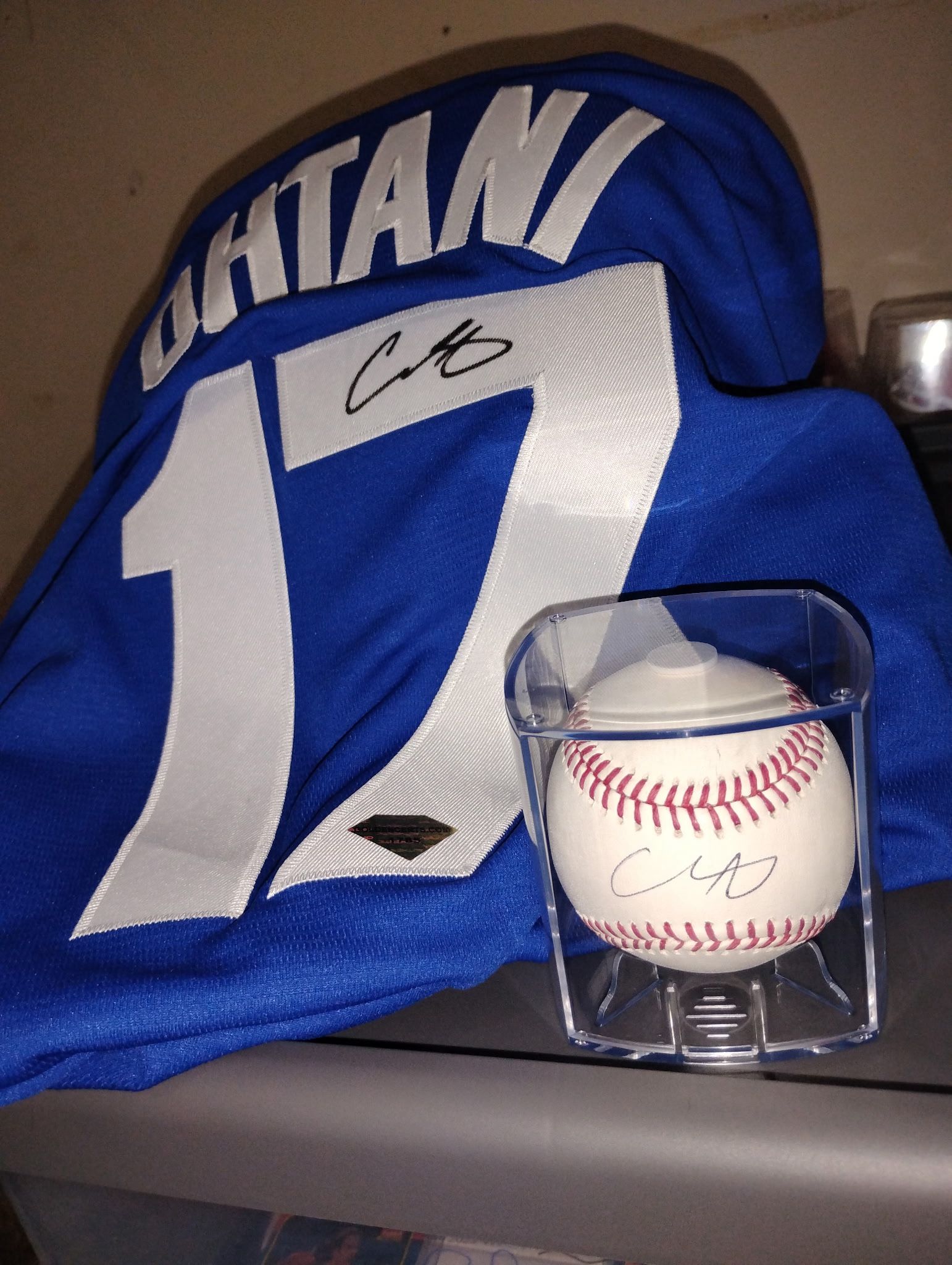 Shohei Ohtani Signed Autograph Lot Jersey And Baseball