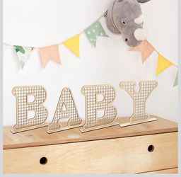 Baby Wooden Letters Decor