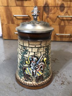 Vintage Beyer Hand Painted West German Collectible Stein, $25