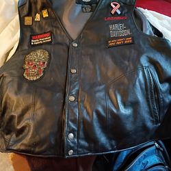 Leather Vest Harley Davidson 