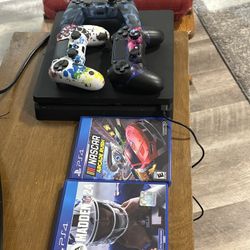 PS4 With 3 Controllers And 2 Games 