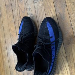Yeezy Boost, Black, And Blue size 10