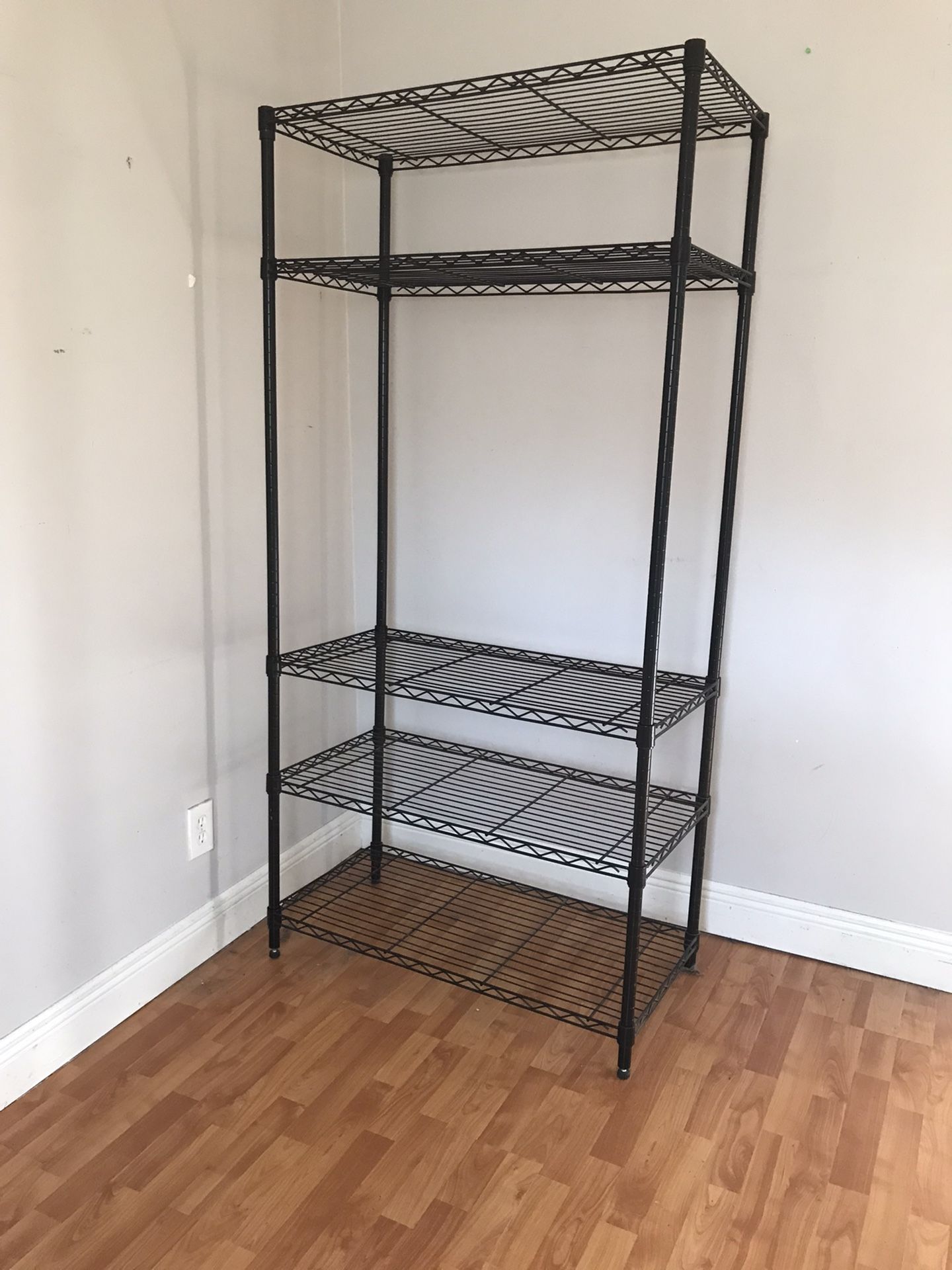 Black Wire Shelves Adjustable Height 