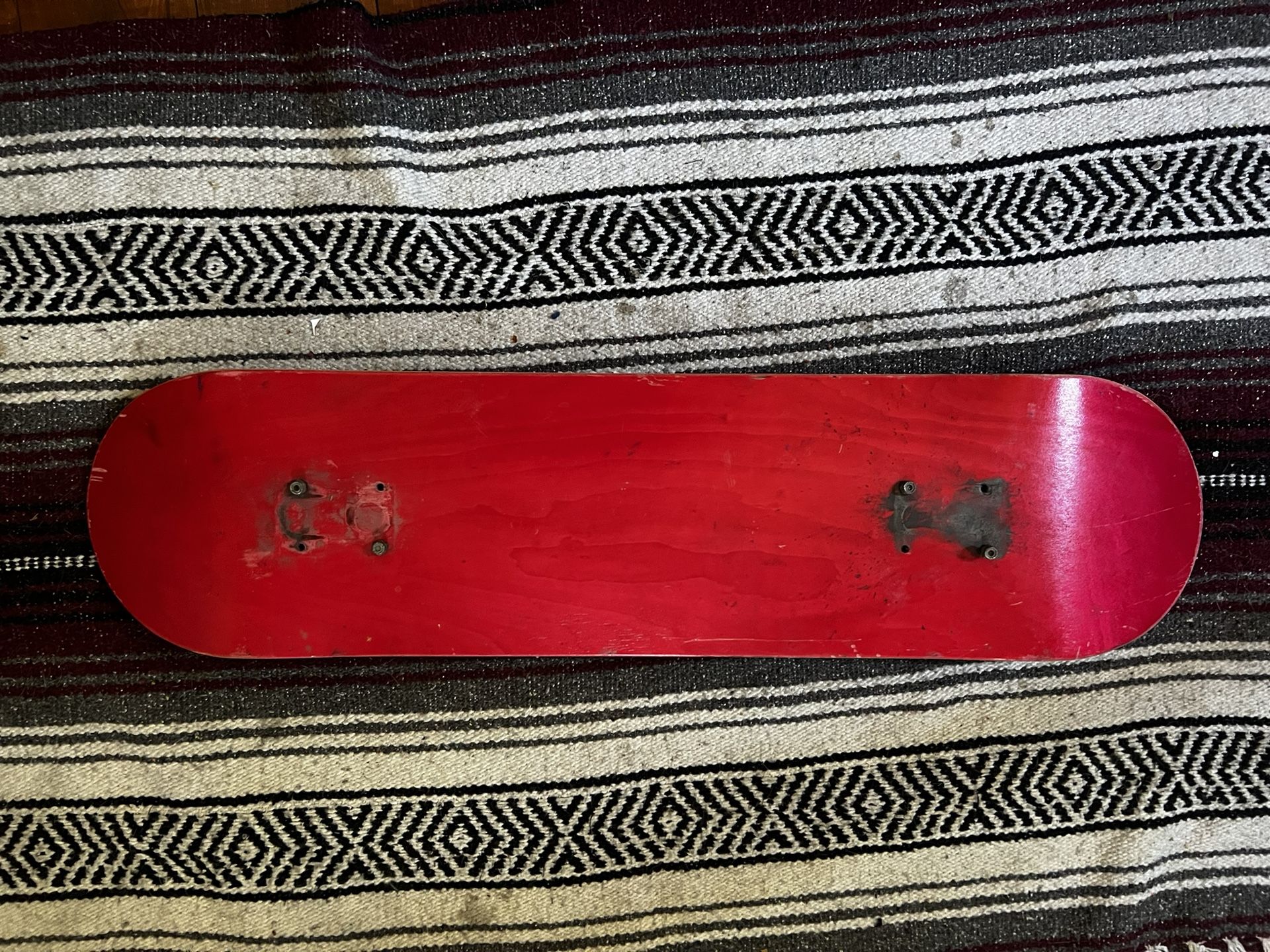 Blank Red Skateboard Deck
