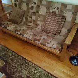Futon Sofa With Pillows. $75 OR best offer